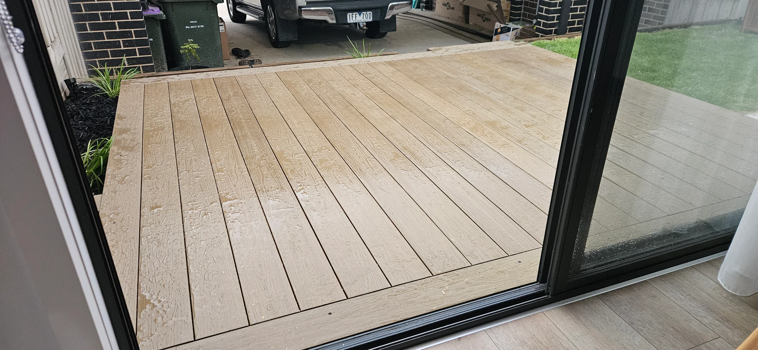 Finished composite deck at a Cranbourne home